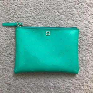 Kate Spade teal patent pouch